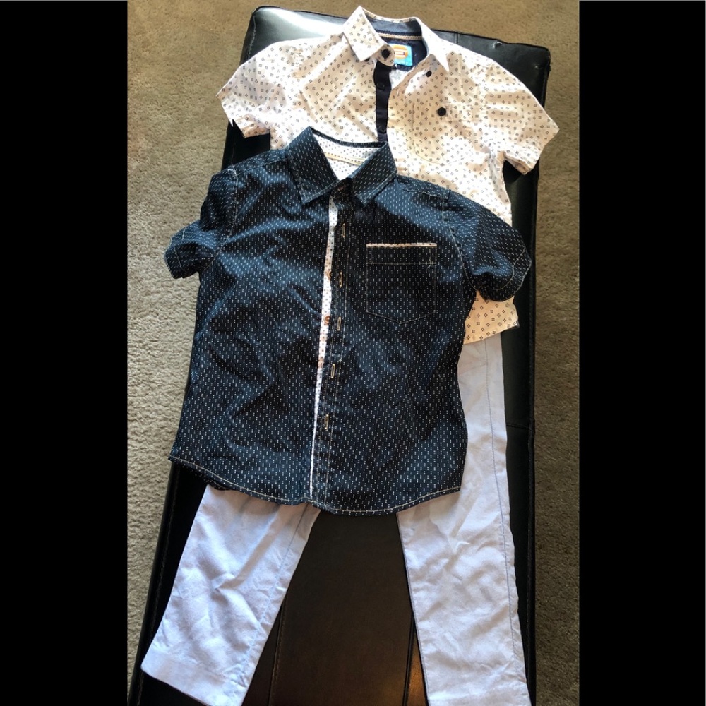 Shirt sleeve polo set with pant